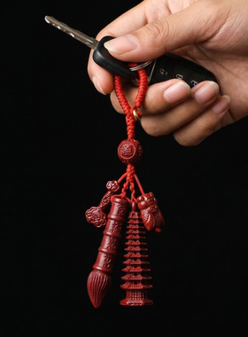 妙韵朱砂文昌塔吊坠金榜题名挂件