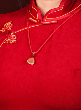 黄水晶吊坠男女士佩戴莲蓬项链