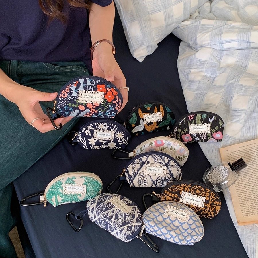 thefifthmoon清新花边复古刺绣耳机包收纳包airpods一代二代三代,淘宝优惠券,粉丝福利购,淘宝优惠卷