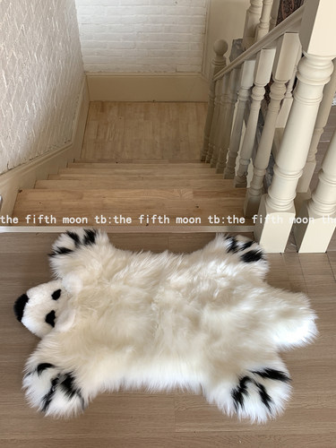thefifthmoon可爱动物考拉北极熊仿毛毛绒地垫地毯客厅卧室衣帽间 - 图1
