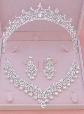 新娘头饰婚纱珍珠项链