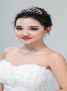 恋人新娘头饰婚纱项链耳环