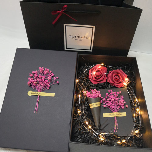 情人节清新精美伴手礼正长方形生日大号礼品盒包装盒ins礼盒 网红 - 图2