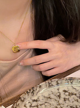 可以泡水~金糖方砖高级轻奢项链