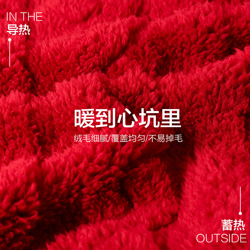 珊瑚绒情侣睡衣女士秋冬季加绒加厚保暖家居服套装