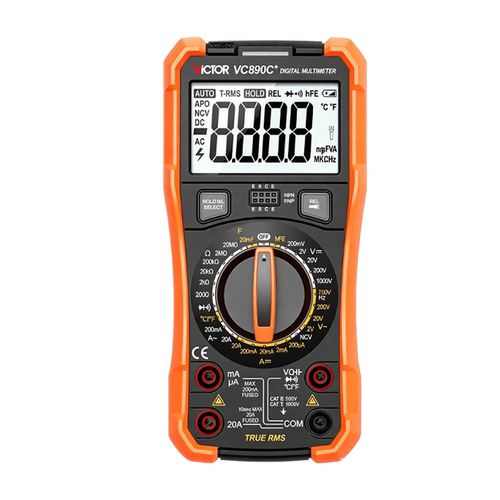 胜利数字万用表VC890D/890C+ 测温背光VC890E防烧 关机新增2000uF - 图3