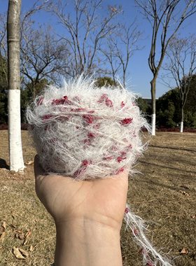 手混线毛线|秋山花曼 氛围感特色混线diy手工编织包包围巾帽子
