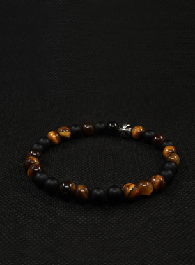 原创设计风磨砂玛瑙十字架虎眼石