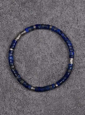 pohier/宝喜儿青金石纯银手链