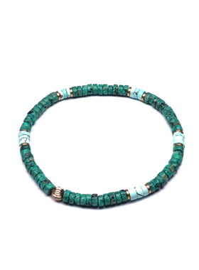 轻奢宝喜儿天然原矿绿松石手链