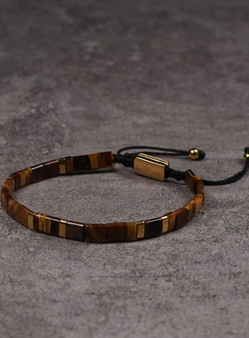 POHIER天然虎眼石美拉德手链