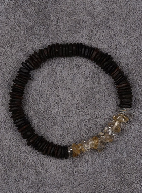POHIER天然黄水金沉香木手链