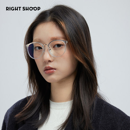 我又恋爱了！右店透明色素颜显瘦眼镜大框近视大脸板材防蓝光镜架 - 图0