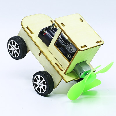 儿童科学实验学生科技小制作小发明手工作业材料包diy风力越野车 虎窝淘