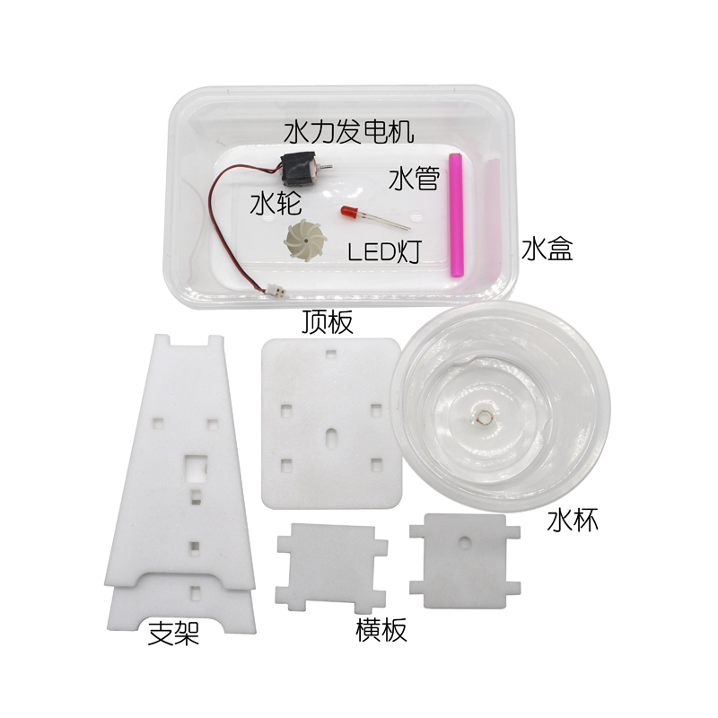 学生科学实验水力发电STEM儿童科技小制作diy手工制作材料发电站 - 图0