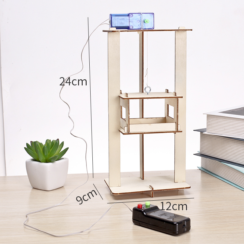 学生手工科学小实验电梯升降机儿童科技小制作DIY小发明科玩教具