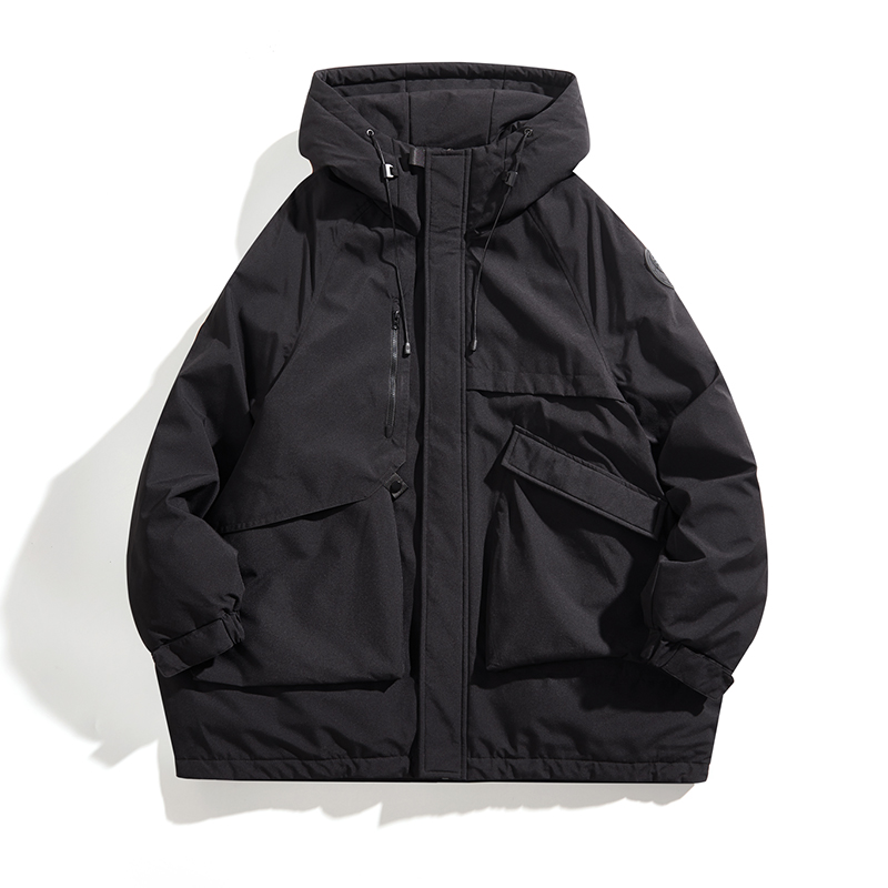 2025冬季新款时尚百搭连帽保暖派克服棉衣女中长款连帽宽松棉服潮 - 图3