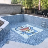 Синий стеклянный бассейн, мозаика, головоломка, делается под заказ