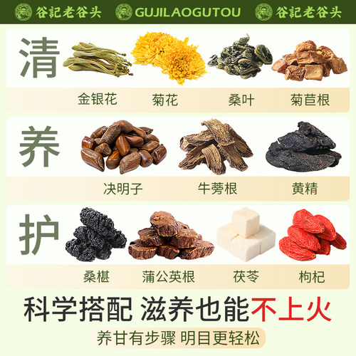 菊花枸杞决明子茶蒲公英根痘痘养生茶牛蒡根金银花西洋参片 - 图1