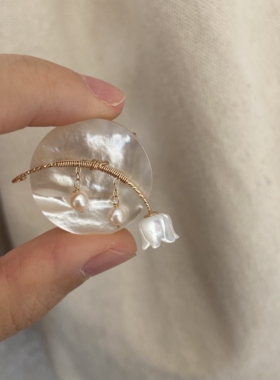 南西handmade原创独家铃兰白蝶贝