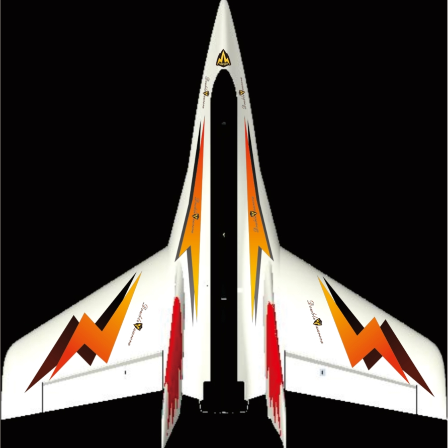 毒刺竞速三角翼航模飞机 高速模型 T750 T780后推手抛飞机 飞控 - 图0