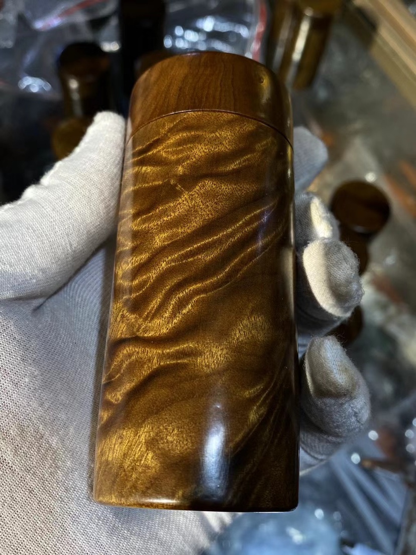 正宗金丝楠木小叶桢楠阴沉木乌木迷你牙签筒居家日用收纳用具包邮 - 图2