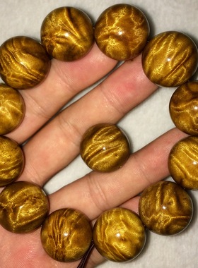 金丝楠木手串天然实木佛珠水波纹阴沉木素面男女可戴手链车挂念珠