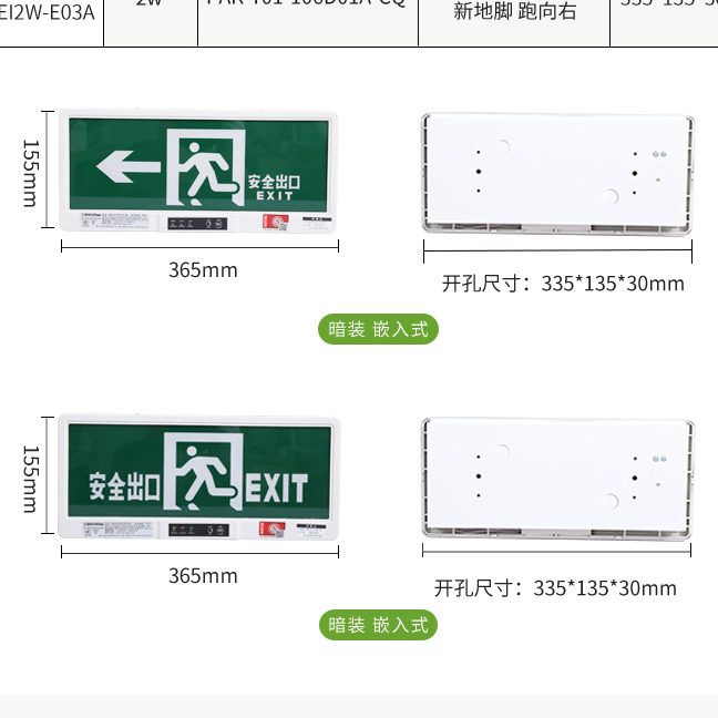 三雄极光PAK-Y01-101D01嵌入式疏散指示灯消防应急标志灯地脚灯2w - 图2