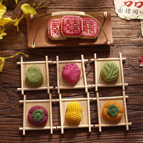 订婚糕点架摆盘布置喜饼点心托盘摆台中式甜品台展示架子桌面摆件 - 图1