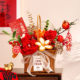 Fortune fruit hug bucket red fruit ornaments New Year's housewarming decoration living room New Year's Eve flowers New Year's blessing bucket simulation flowers