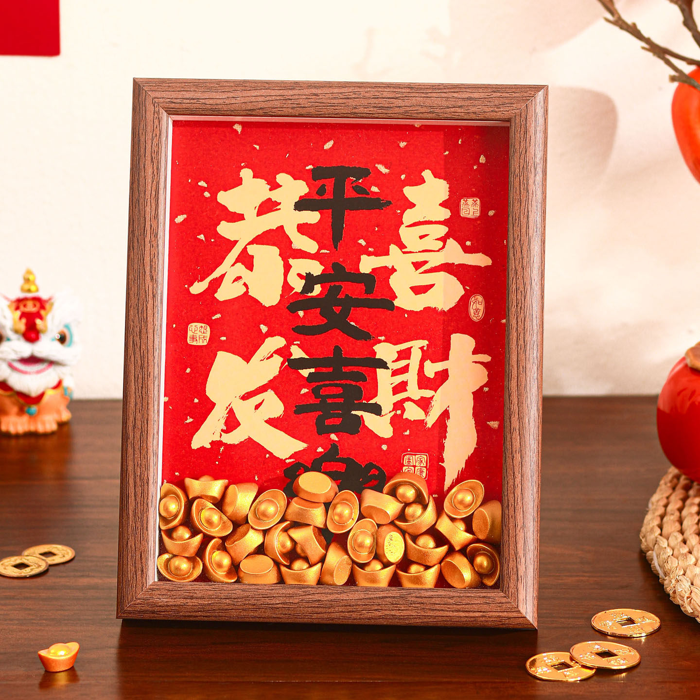 2026马年桌面摆件新年布置装饰品相框玄关中空摆台过年春节气氛围,淘宝优惠券,粉丝福利购,淘宝优惠卷