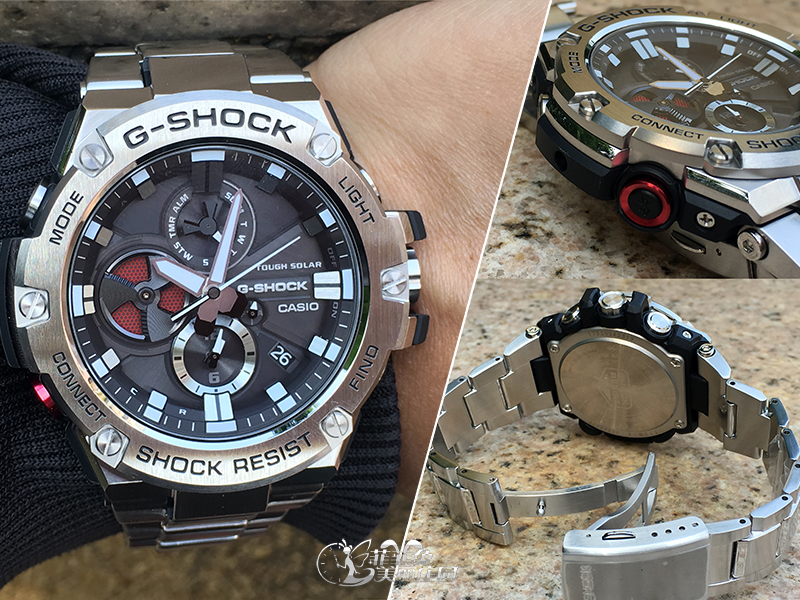 B100XA 1A B100D GST 光能防水运动手表男表 Gshock 卡西欧蓝牙手表 B100XA 1A B100D GST 光能防水运动手表男表 Gshock 卡西欧蓝牙手表