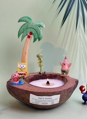 小红书同款耶壳香薰蜡烛礼盒椰子树可爱香氛生日礼物女生小众高级