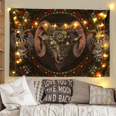 Гобелен 挂布ins背景布网红直播宿舍床头背景墙欧美暗黑纹身国潮酒吧装饰