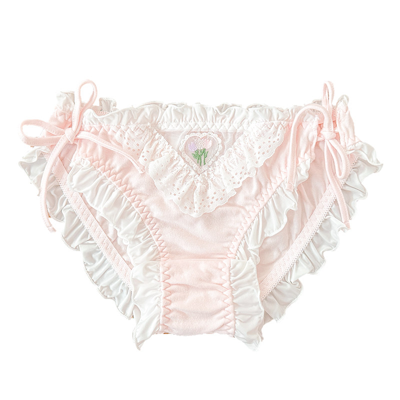法式绑带性感大码内裤女胖MM纯棉裆2025新款纯欲包臀不夹臀三角裤,淘宝优惠券,粉丝福利购,淘宝优惠卷