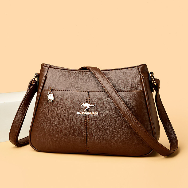 袋鼠小包包女皮包2025新款高级感软皮斜挎包百搭时尚单肩包妈妈包,淘宝优惠券,粉丝福利购,淘宝优惠卷