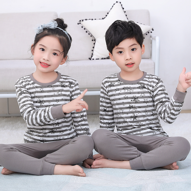 秋季儿童睡衣小男孩男童女童秋衣秋裤套装纯棉内衣春秋全棉家居服,淘宝优惠券,粉丝福利购,淘宝优惠卷