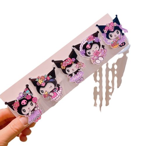 卡通网红头饰品可爱黑甜库洛米发夹kuromi小学生发饰刘海侧边夹子 - 图3