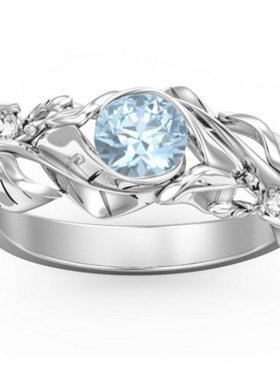 镶嵌欧美风仿真钻石订婚戒指