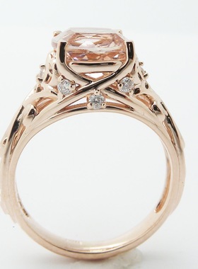 热卖新款镀14k玫瑰金通戒指宝石