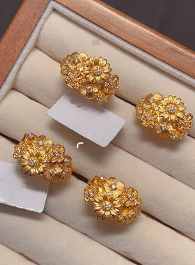 新中式繁花似锦戒指女