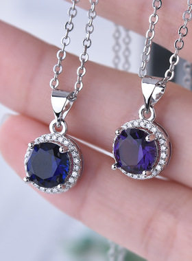 young经典克拉仿真钻石微镶项链