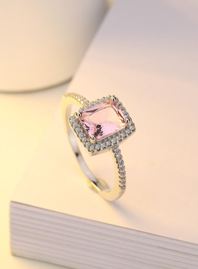 热卖多色彩宝戒指欧美订婚手饰品
