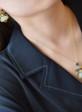 young金镶复古风蝴蝶套装耳钉