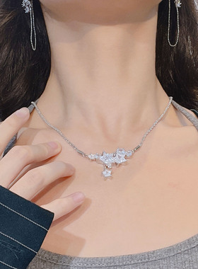 高级感轻奢闪耀锆石choker项链