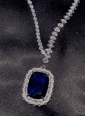 奢华重工仿真斯里兰卡项链锆石