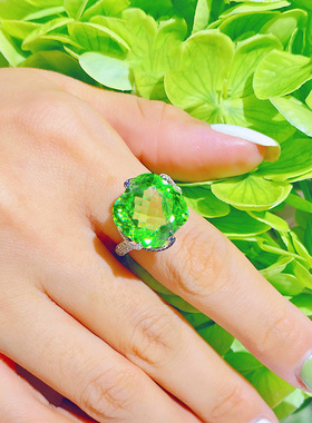 小红书珠宝同款克拉碧玺戒指女