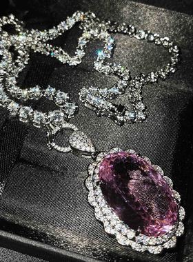 万能young镀18k白金珠宝翡翠项链