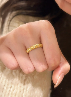 复古蕾丝拉丝缠绕戒指女