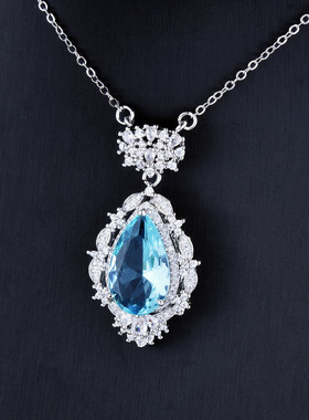 人鱼之泪海蓝宝吊坠小红书